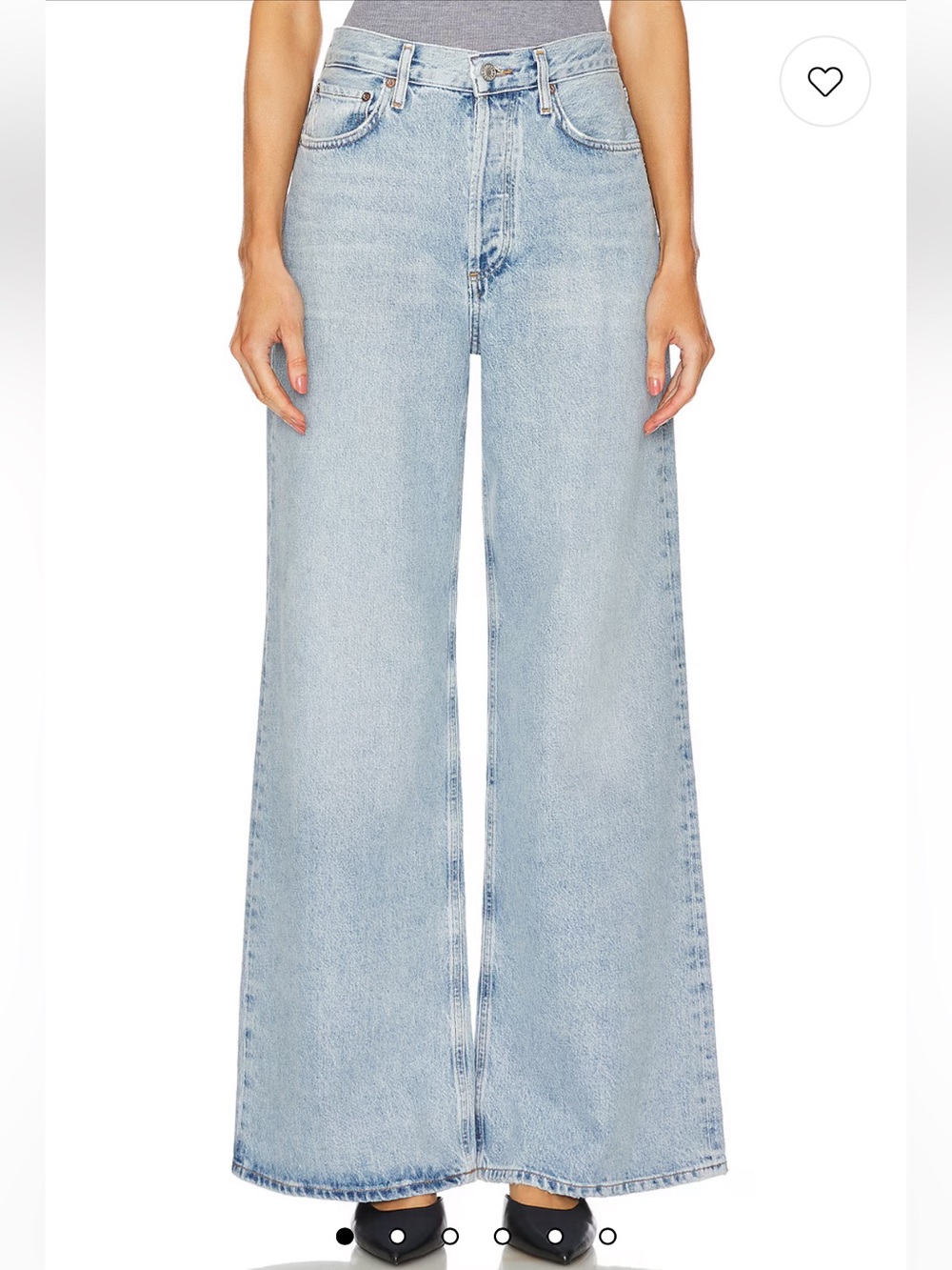Dame High Rise Wide Leg Jeans in Conflict
AGOLDE